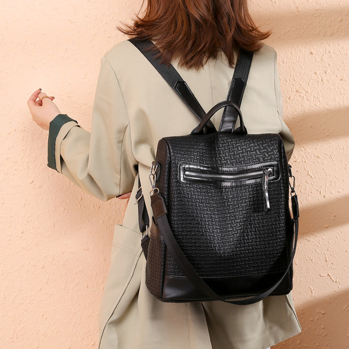 PU Leather Backpack Bag-Teresa&#39;s Fashionista LLC