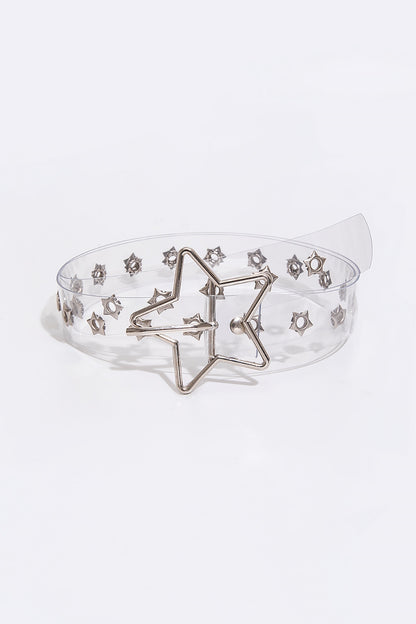 Adjustable PVC Star Shape Buckle Belt-Teresa&#39;s Fashionista LLC