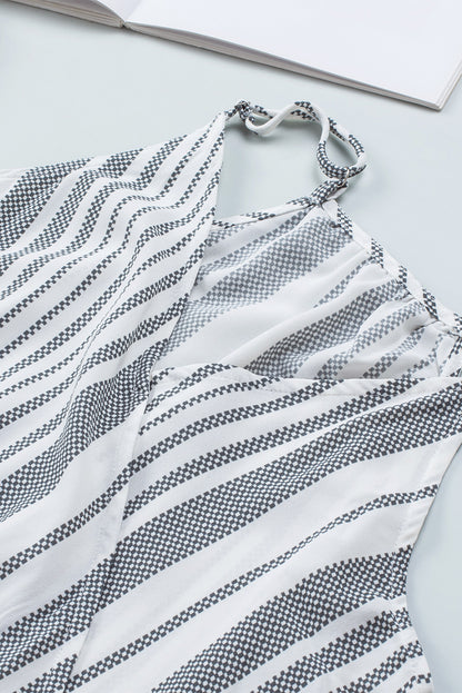 Striped Surplice Spaghetti Strap Cami-Teresa&#39;s Fashionista LLC