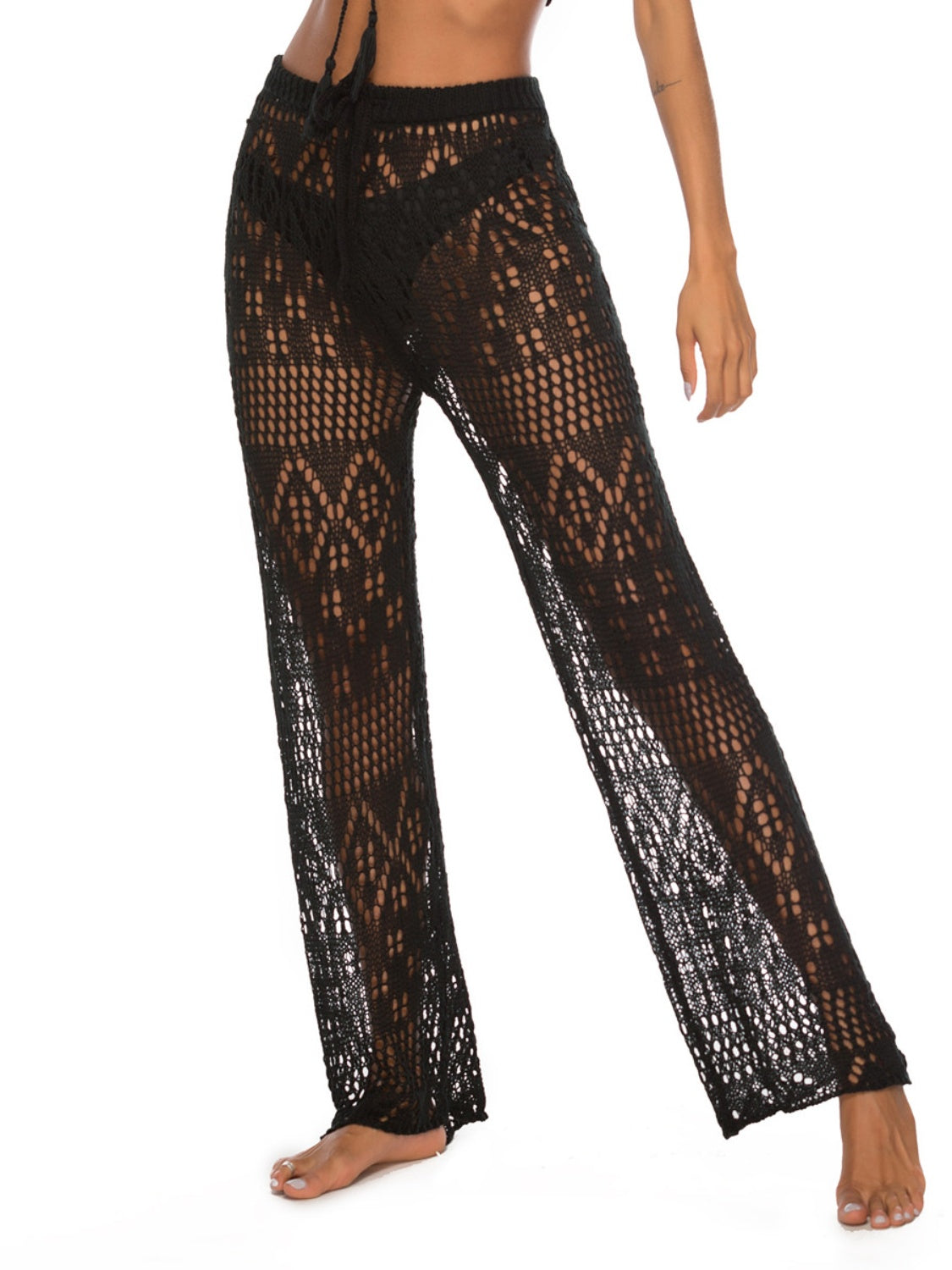 Cutout Straight Swim Pants-Teresa&#39;s Fashionista LLC