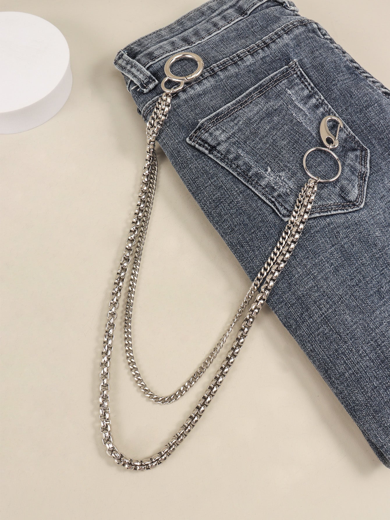 Double-Layered Metal Chain Belt-Teresa&#39;s Fashionista LLC