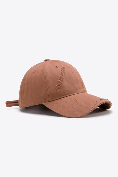 Distressed Adjustable Baseball Cap-Teresa&#39;s Fashionista LLC