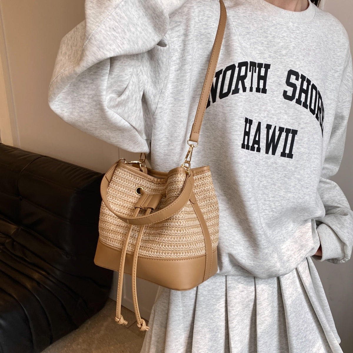 Straw Braided Shoulder Bag-Teresa&#39;s Fashionista LLC