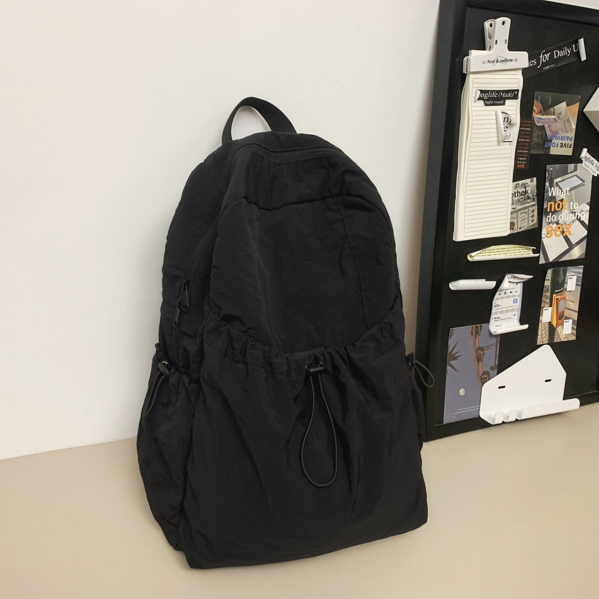 Drawstring Nylon Backpack Bag-Teresa&#39;s Fashionista LLC