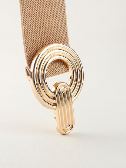 Geometric Buckle Elastic Wide Belt-Teresa&#39;s Fashionista LLC