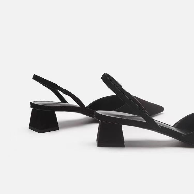 Point Toe Block Heel Sandals-Teresa&#39;s Fashionista LLC