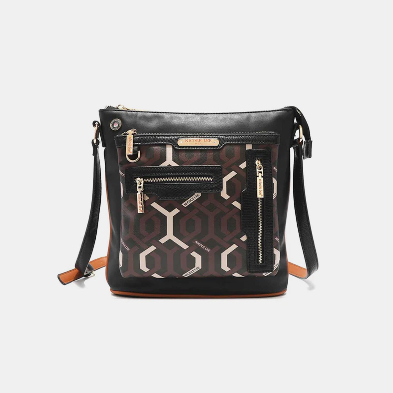 Nicole Lee USA Geometric Pattern Crossbody Bag-Teresa&#39;s Fashionista LLC