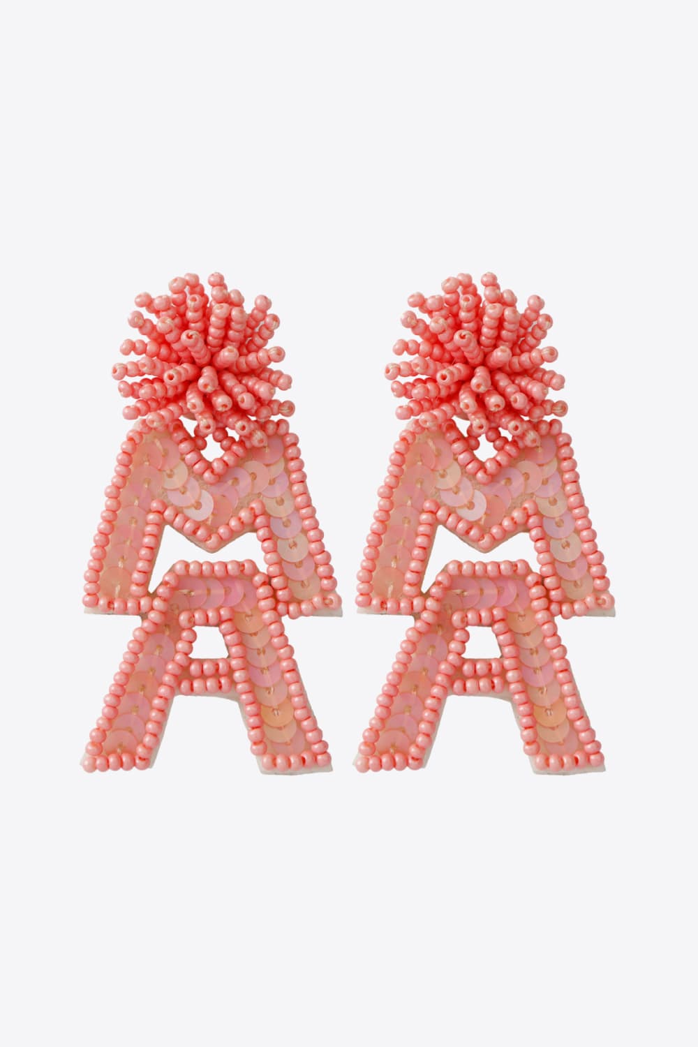 MAMA Beaded Dangle Earrings-Teresa&#39;s Fashionista LLC