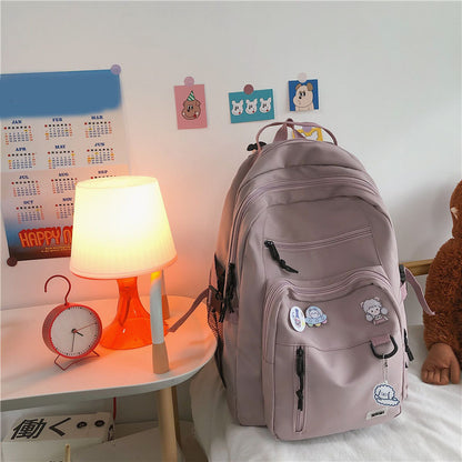 Backpack School Bag Girls Students Schoolbag High Capacity Multi-pocket Design Bags-Teresa&#39;s Fashionista LLC