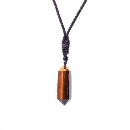 Raw Crystal Energy Stone Jewelry Pendant Necklace-Teresa&#39;s Fashionista LLC