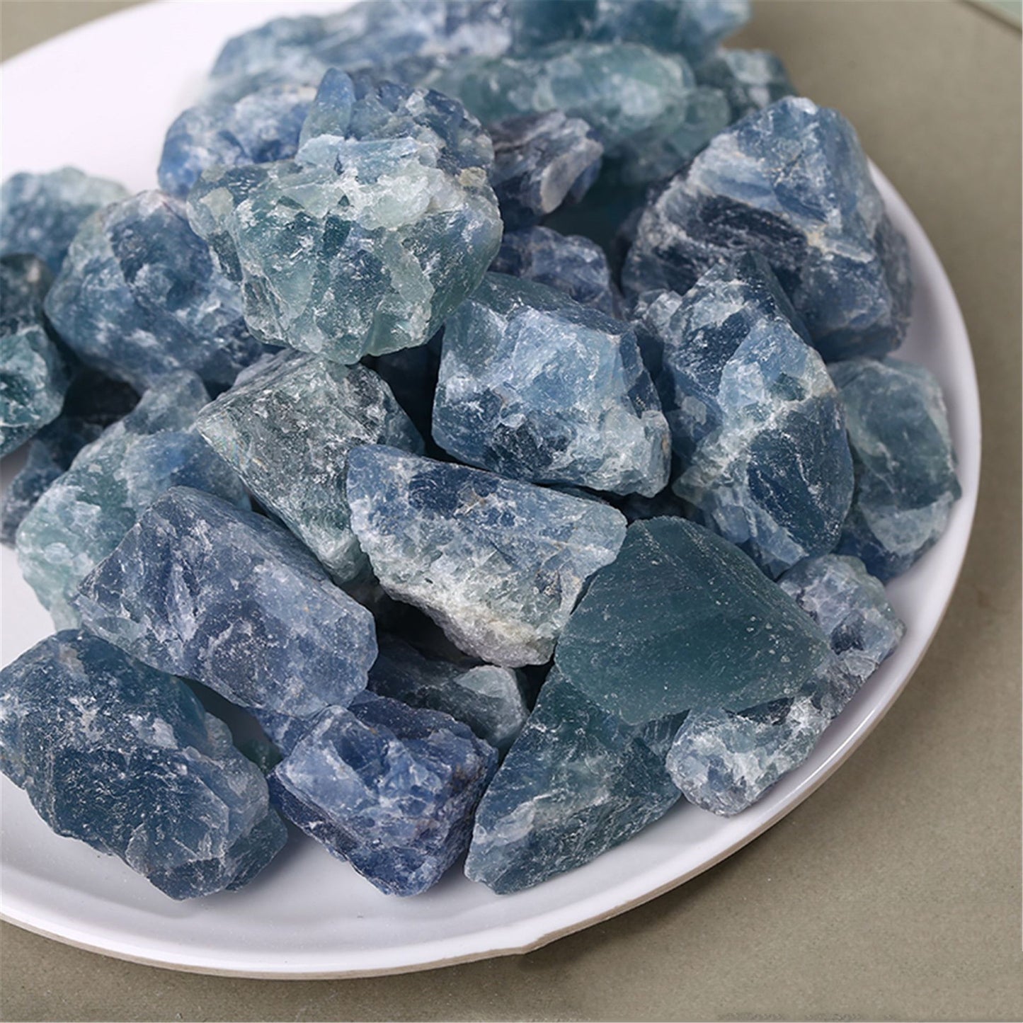 Natural Blue Fluorite Crystal Rough-Teresa&#39;s Fashionista LLC