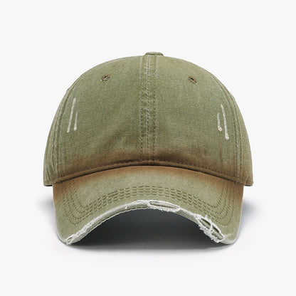 Distressed Washed Adjustable Baseball Cap-Teresa&#39;s Fashionista LLC