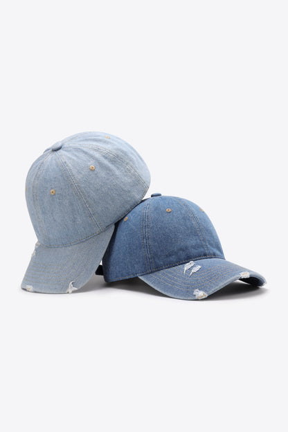 Distressed Adjustable Baseball Cap-Teresa&#39;s Fashionista LLC