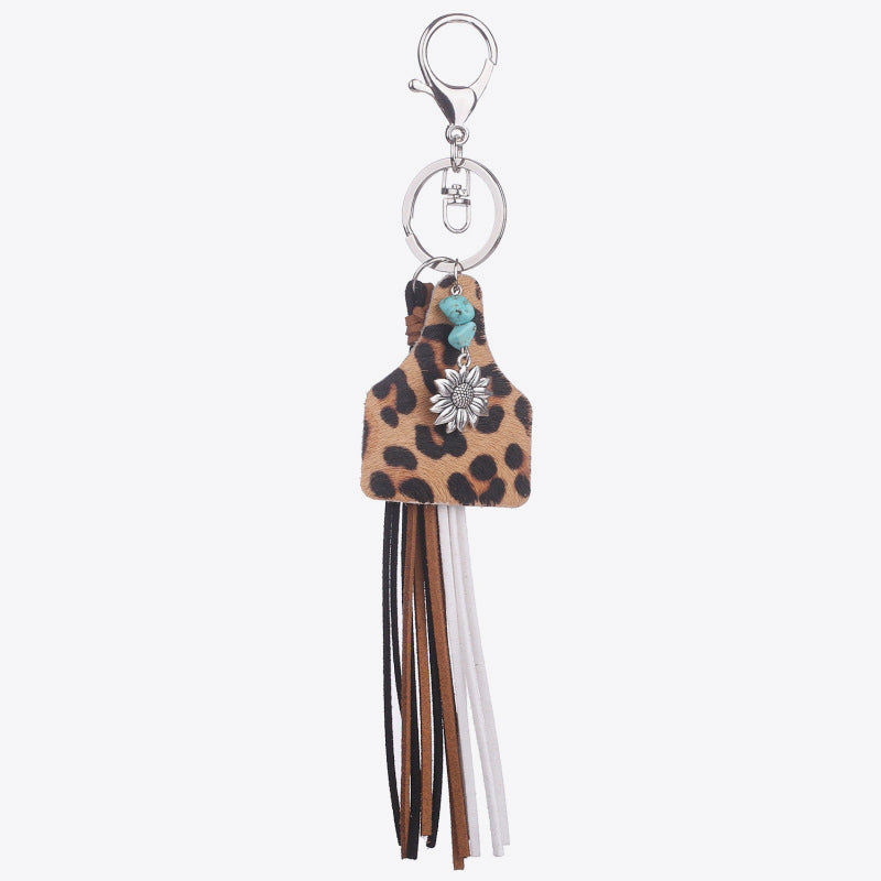 Turquoise Fringe Detail Key Chain-Teresa&#39;s Fashionista LLC