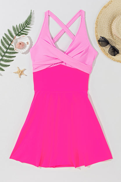 Crisscross V-Neck One-Piece Swimwear-Teresa&#39;s Fashionista LLC