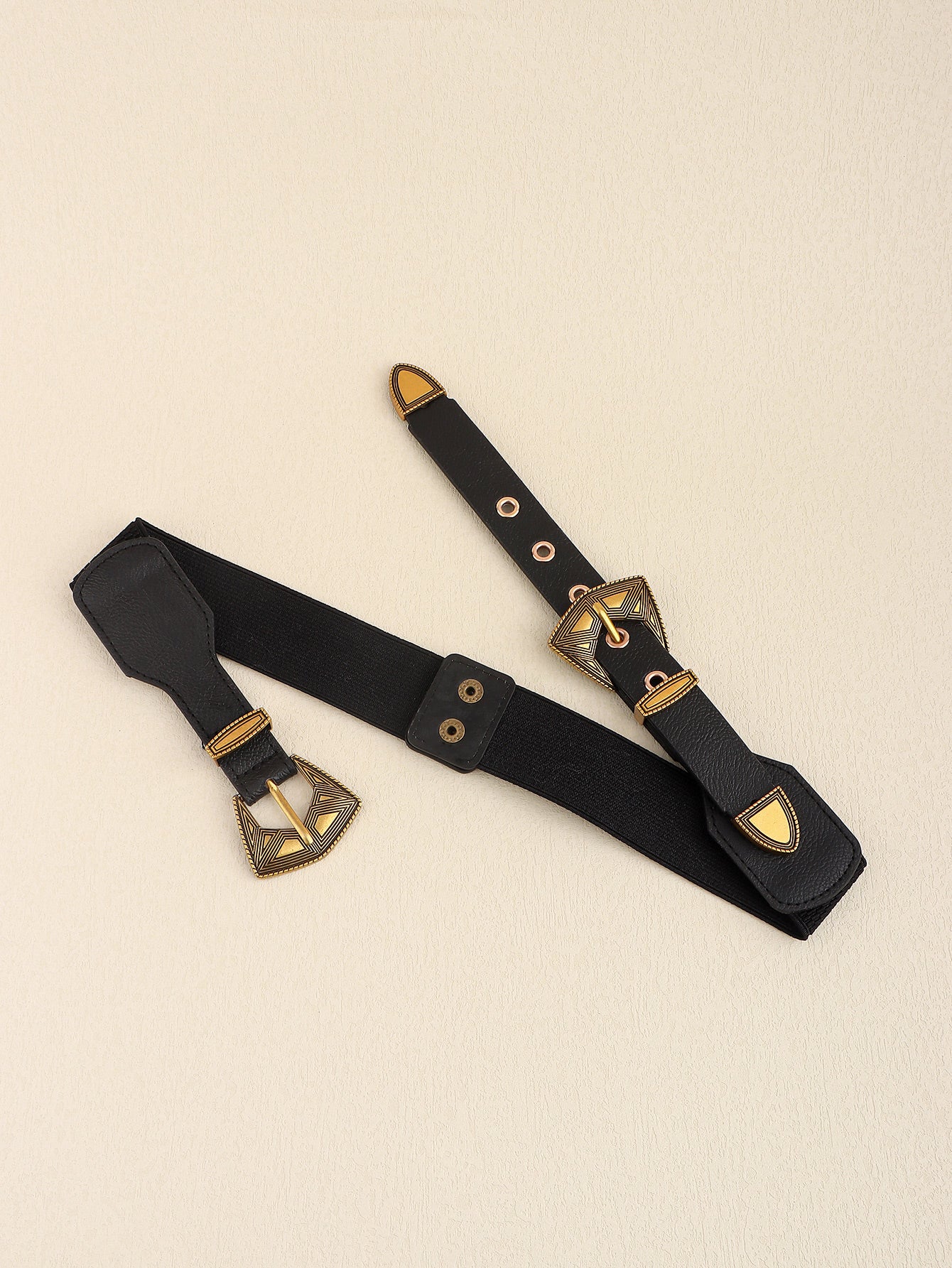 Double Buckle PU Leather Belt-Teresa&#39;s Fashionista LLC