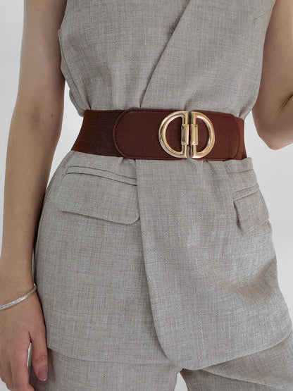 D Buckle Elastic Belt-Teresa&#39;s Fashionista LLC