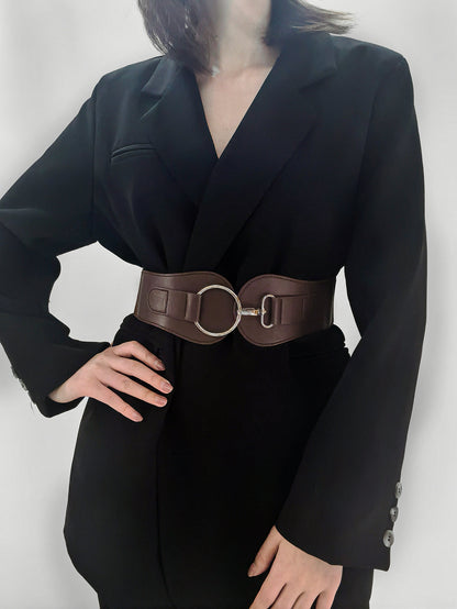 PU Elastic Wide Belt-Teresa&#39;s Fashionista LLC