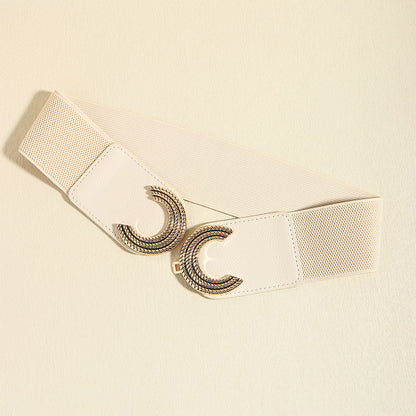 Double C Buckle Elastic Belt-Teresa&#39;s Fashionista LLC