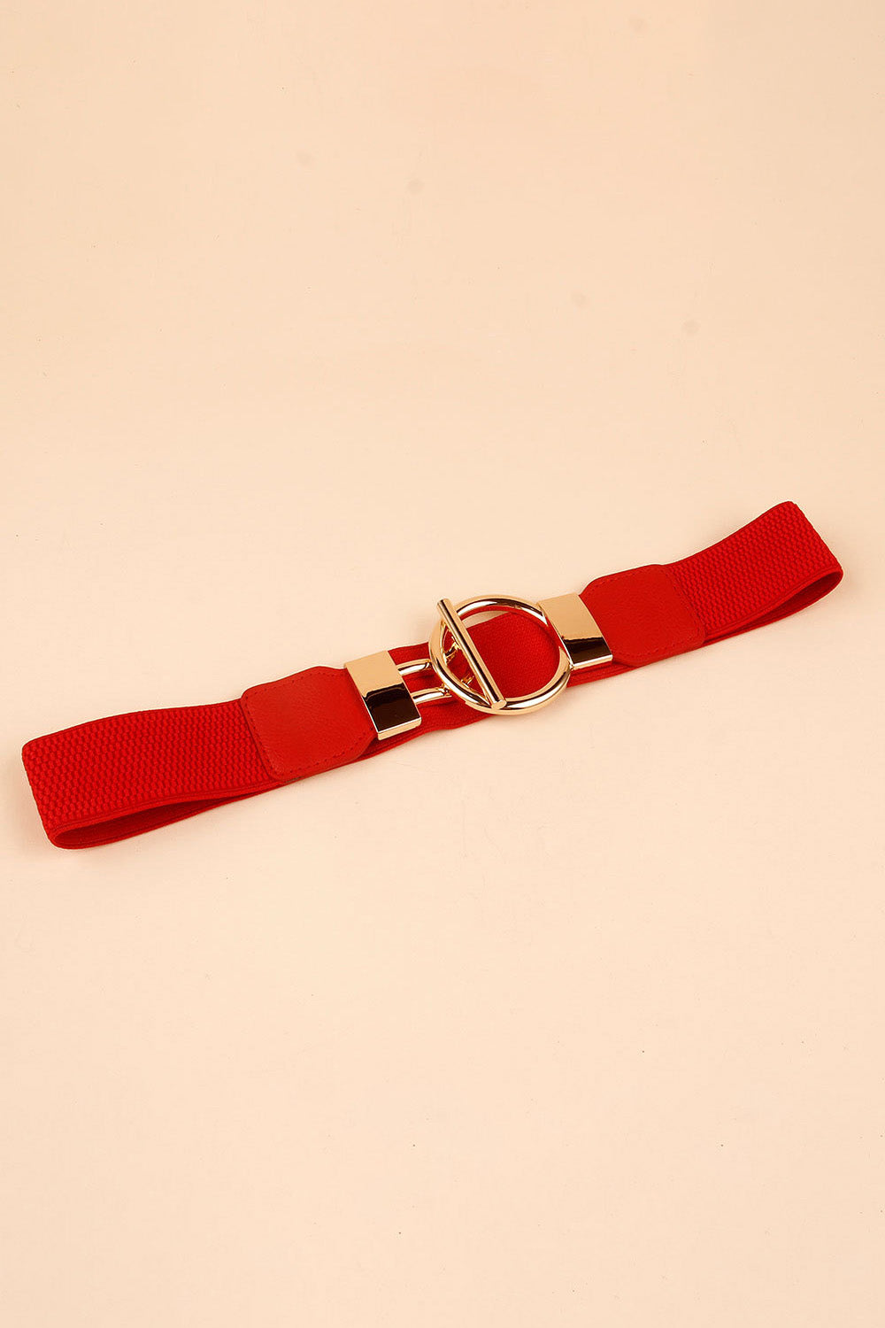 Circle Shape Buckle Zinc Alloy Buckle PU Leather Belt-Teresa&#39;s Fashionista LLC