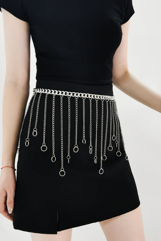 Fringe Chain Alloy Belt-Teresa&#39;s Fashionista LLC