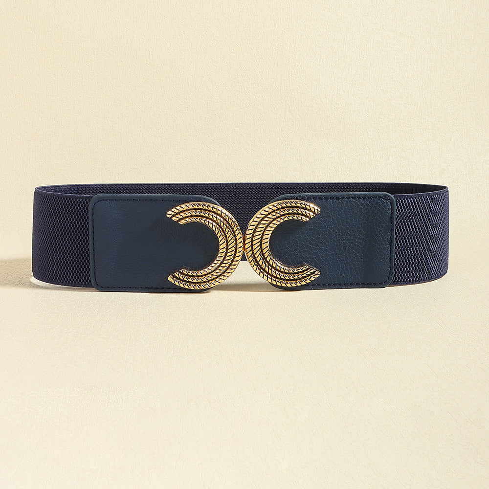 Double C Buckle Elastic Belt-Teresa&#39;s Fashionista LLC