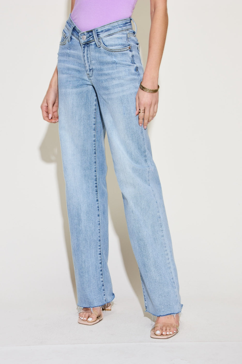 Judy Blue Full Size V Front Waistband Straight Jeans-Teresa&#39;s Fashionista LLC