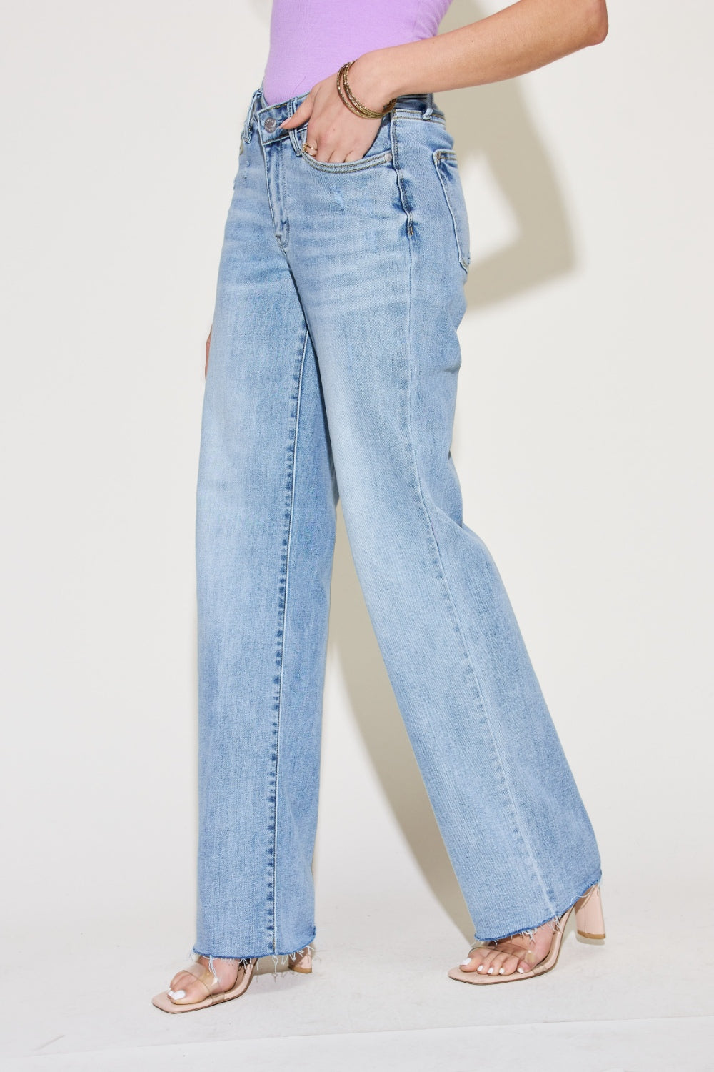 Judy Blue Full Size V Front Waistband Straight Jeans-Teresa&#39;s Fashionista LLC