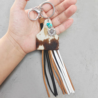 Turquoise Fringe Detail Key Chain-Teresa&#39;s Fashionista LLC