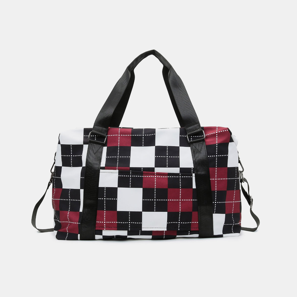 Oxford Cloth Plaid Travel Bag-Teresa&#39;s Fashionista LLC