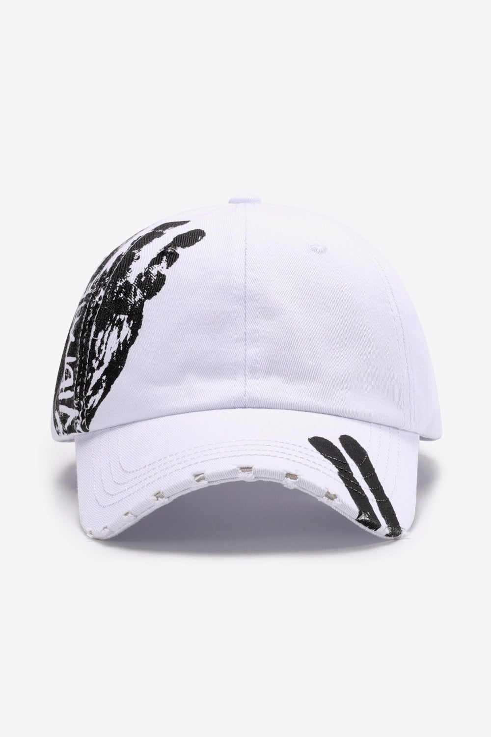 VIBRA Graphic Distressed Adjustable Baseball Cap-Teresa&#39;s Fashionista LLC