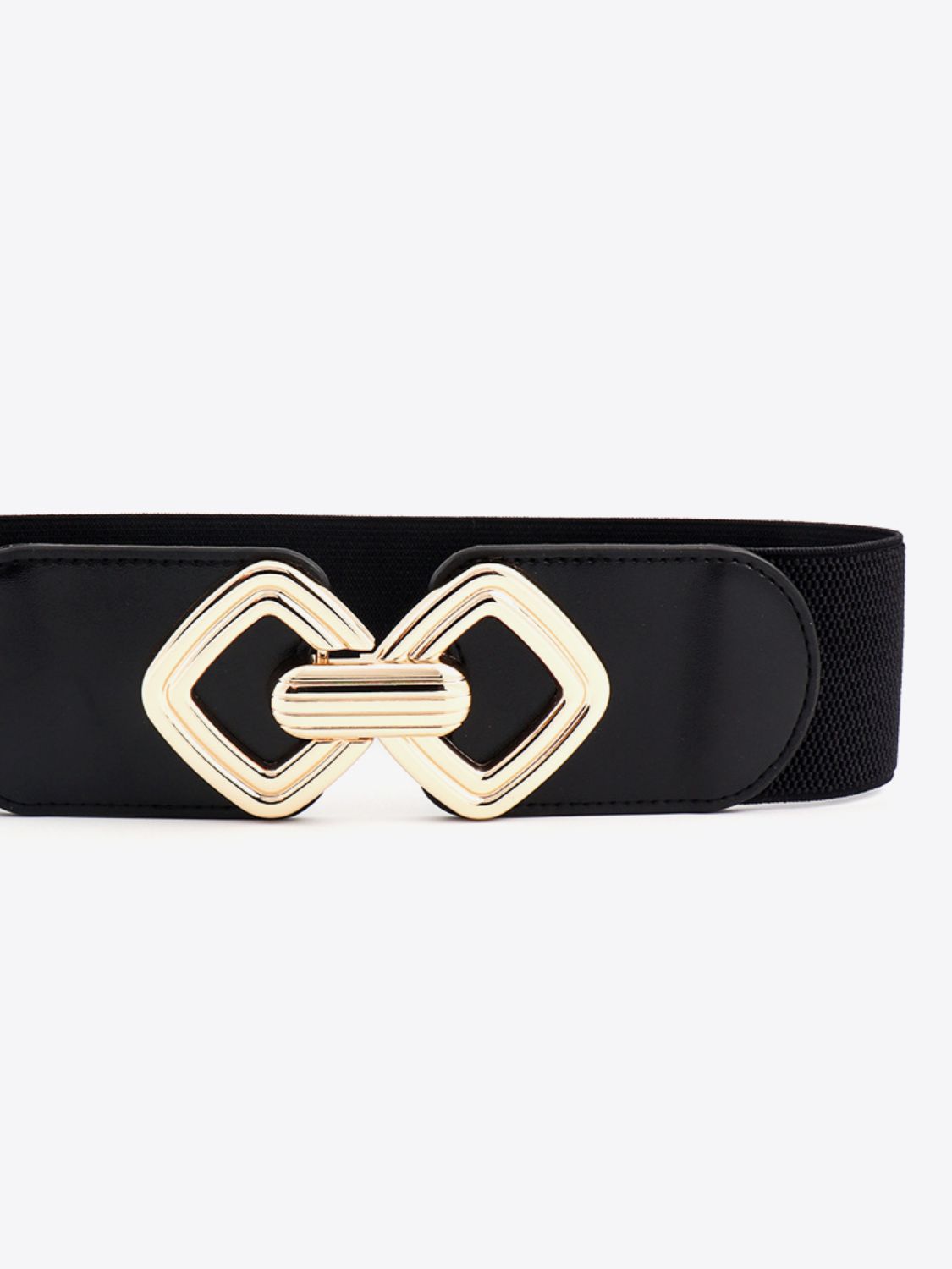 Geometric Buckle Elastic Wide Belt-Teresa&#39;s Fashionista LLC