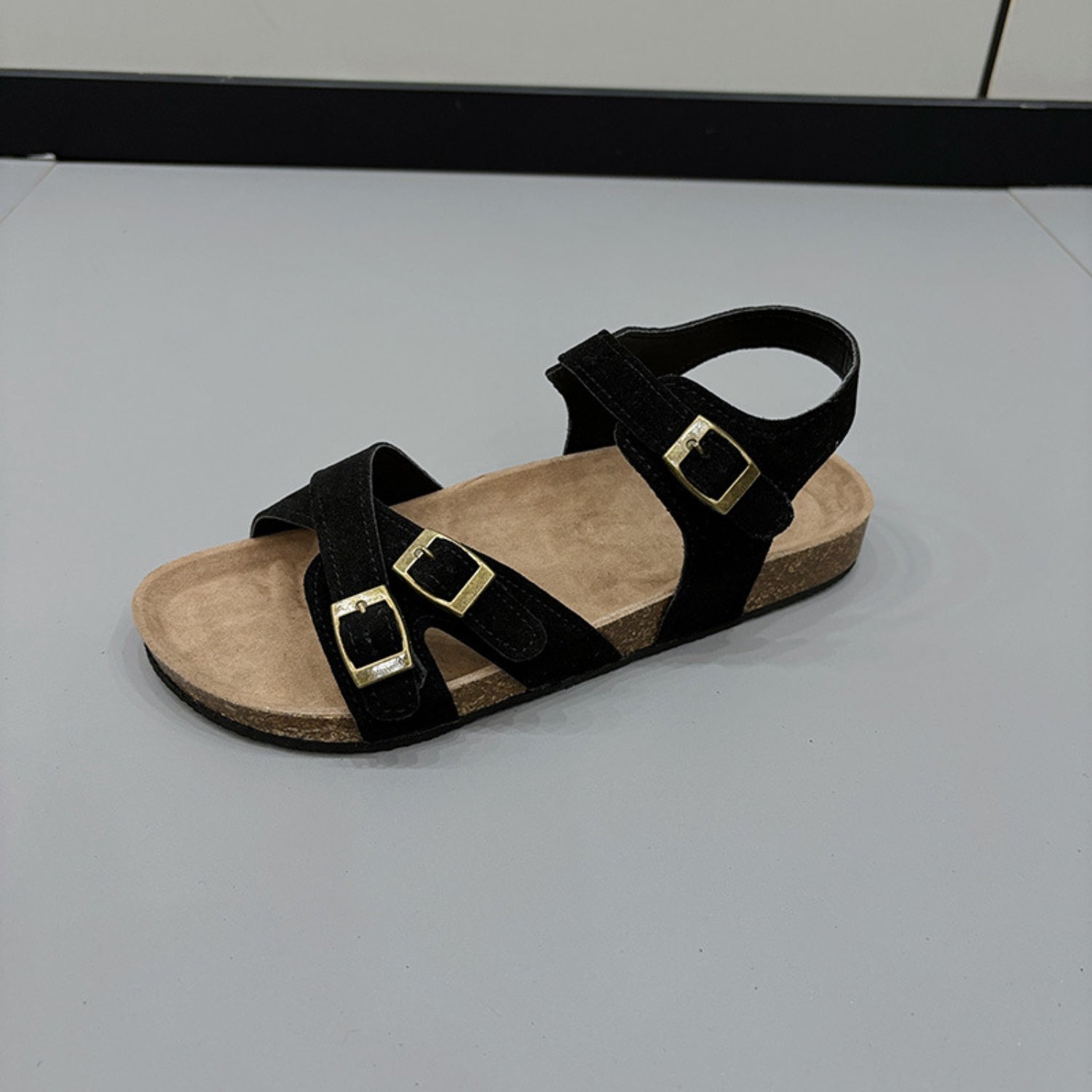 Open Toe Flat Buckle Sandals-Teresa&#39;s Fashionista LLC