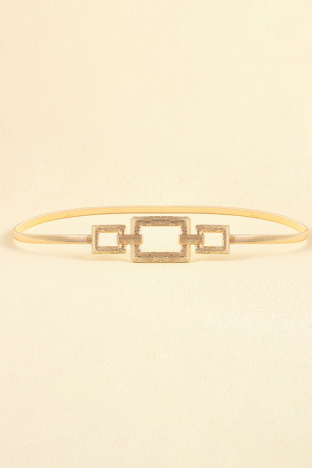 Square Shape Zinc Alloy Buckle Iron Belt-Teresa&#39;s Fashionista LLC