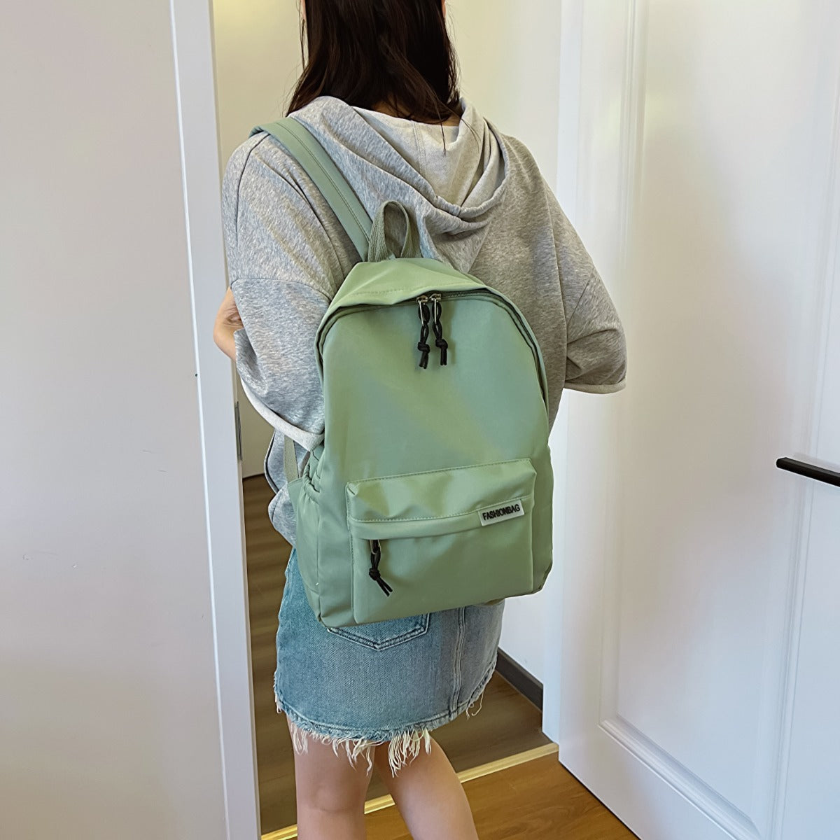 Adjustable Strap Cloth Large Backpack Bag-Teresa&#39;s Fashionista LLC