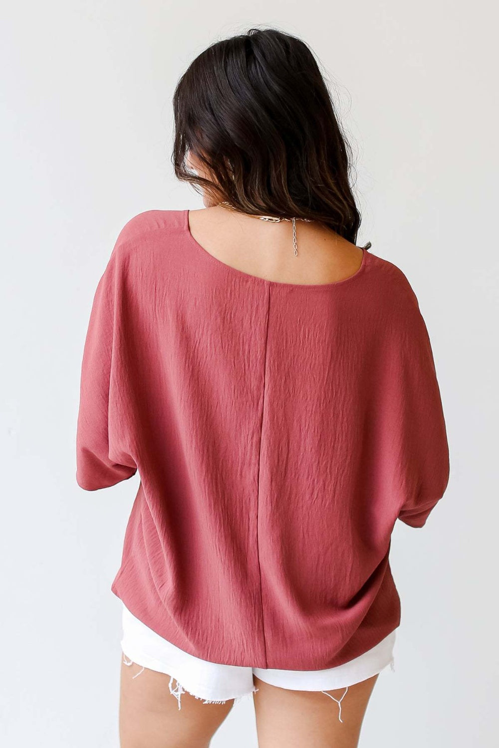 V-Neck Half Sleeve Blouse-Teresa&#39;s Fashionista LLC