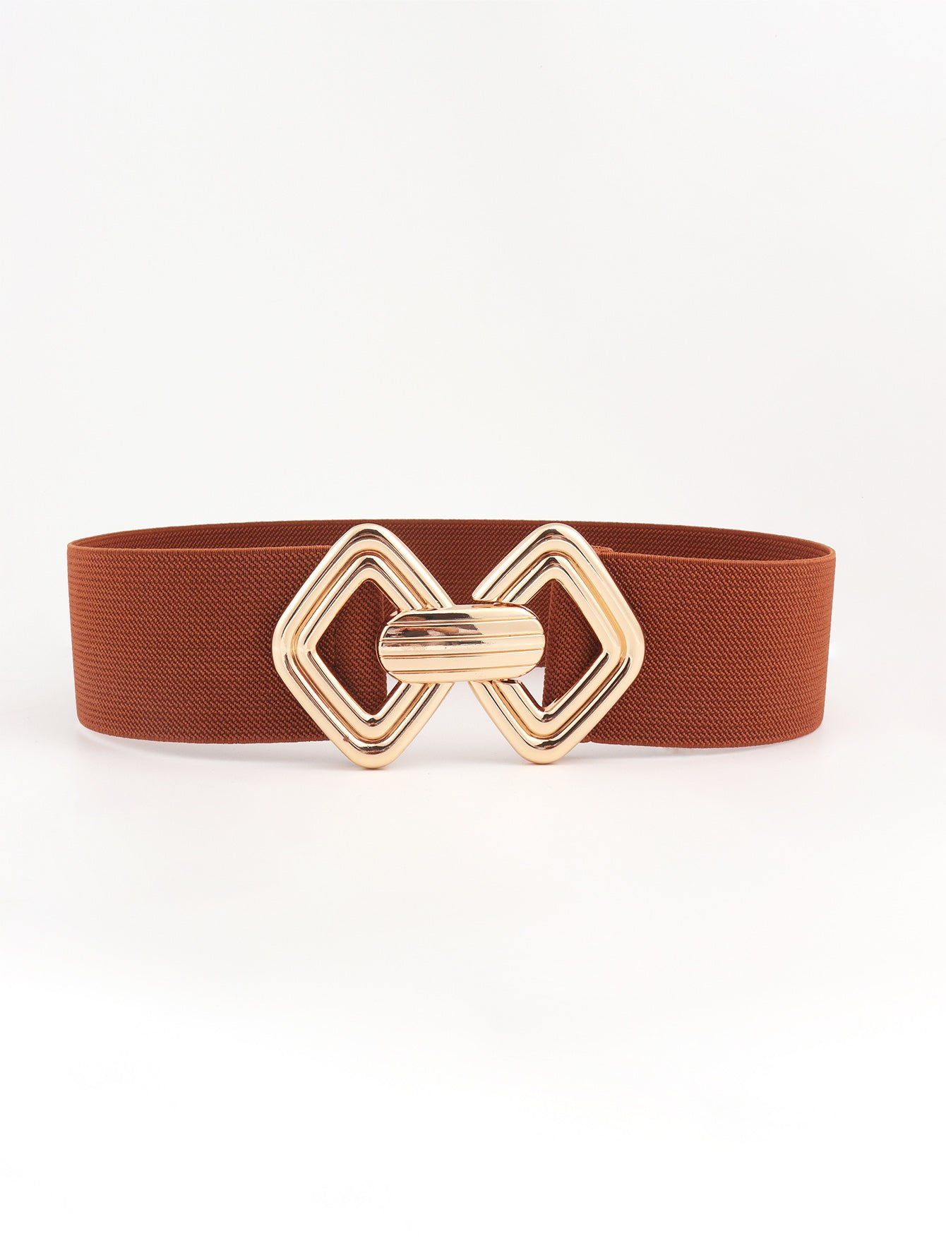 Geometric Buckle Elastic Wide Belt-Teresa&#39;s Fashionista LLC