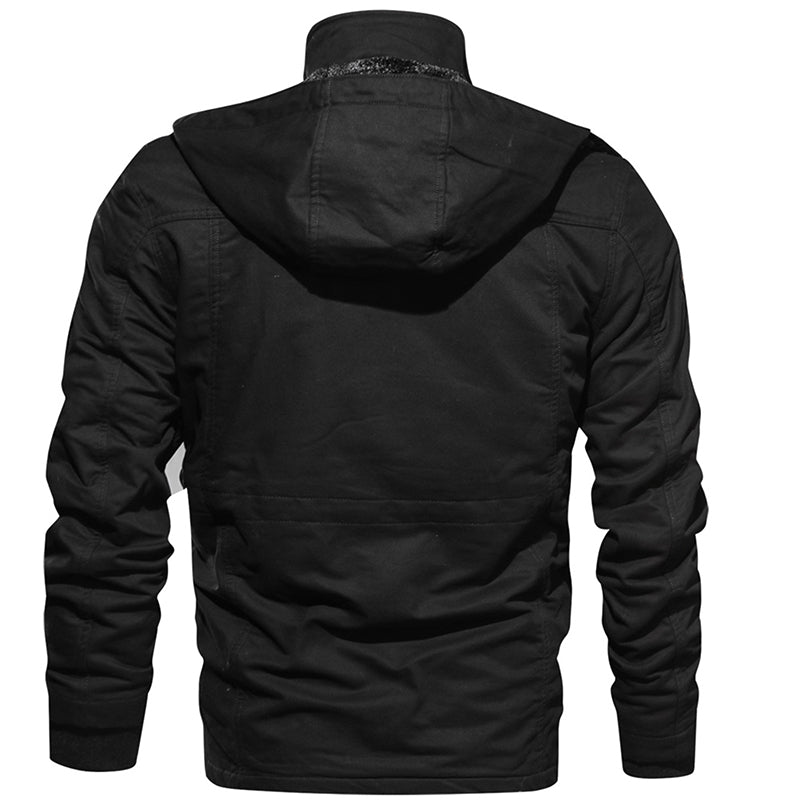 Men Winter Fleece Jacket Warm Hooded Coat Thermal Thick Outerwear Male Military Jacket-Teresa&#39;s Fashionista LLC