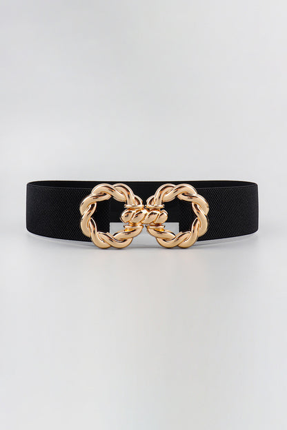 Zinc Alloy Buckle Elastic Belt-Teresa&#39;s Fashionista LLC