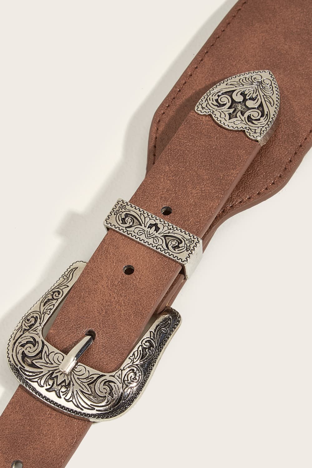 Double Buckle PU Leather Belt-Teresa&#39;s Fashionista LLC