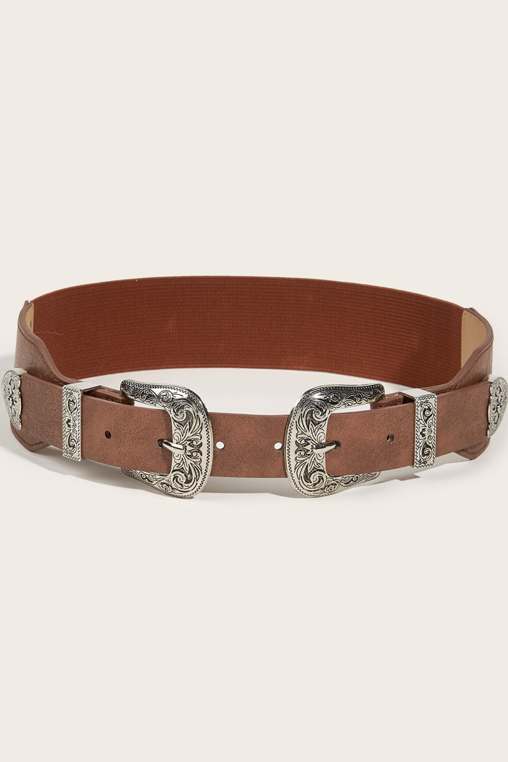 Double Buckle PU Leather Belt-Teresa&#39;s Fashionista LLC