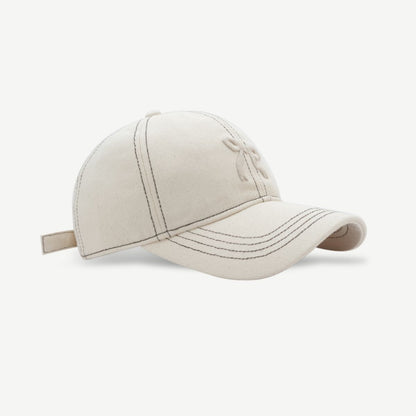 Bow Graphic Cotton Baseball Hat-Teresa&#39;s Fashionista LLC