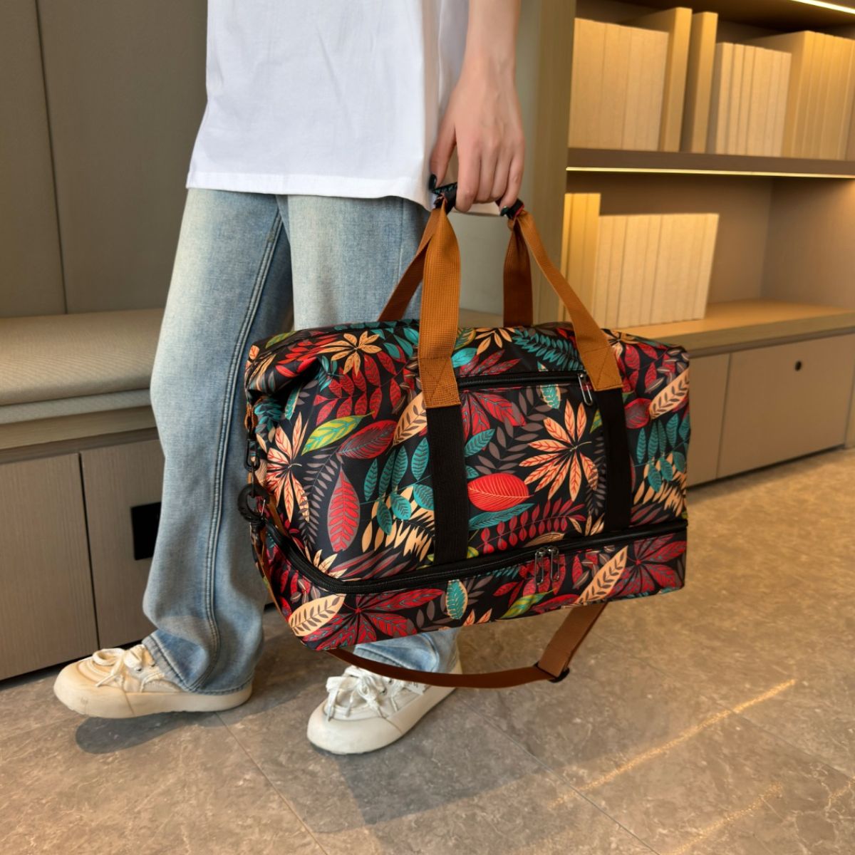 Canvas Printed Travel Bag-Teresa&#39;s Fashionista LLC