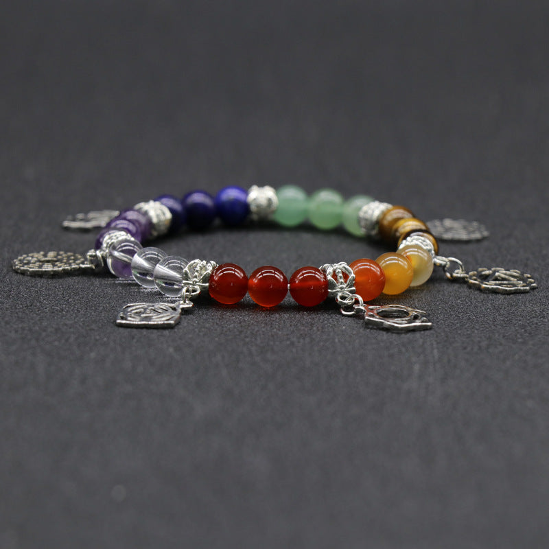 Natural Crystal Chakra Bracelet-Teresa&#39;s Fashionista LLC