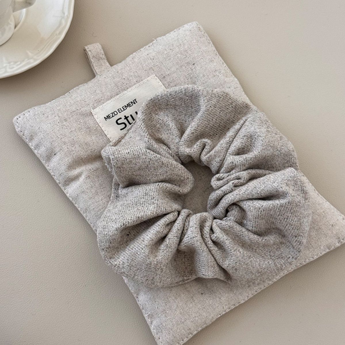 3-Piece Ruched Heathered Elastic Hair Scrunchy