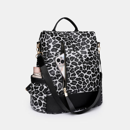 Leopard PU Leather Backpack Bag-Teresa&#39;s Fashionista LLC