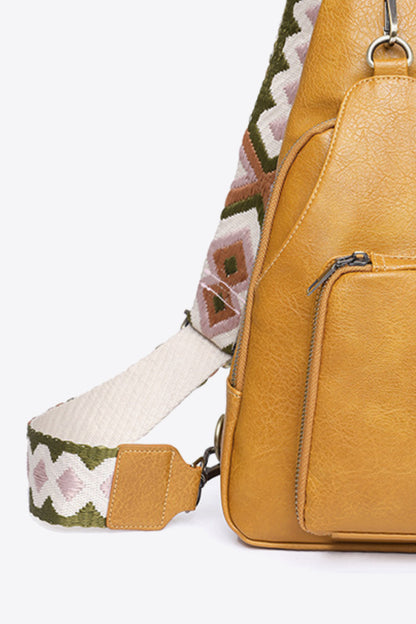 Adored Take A Trip PU Leather Sling Bag-Teresa&#39;s Fashionista LLC