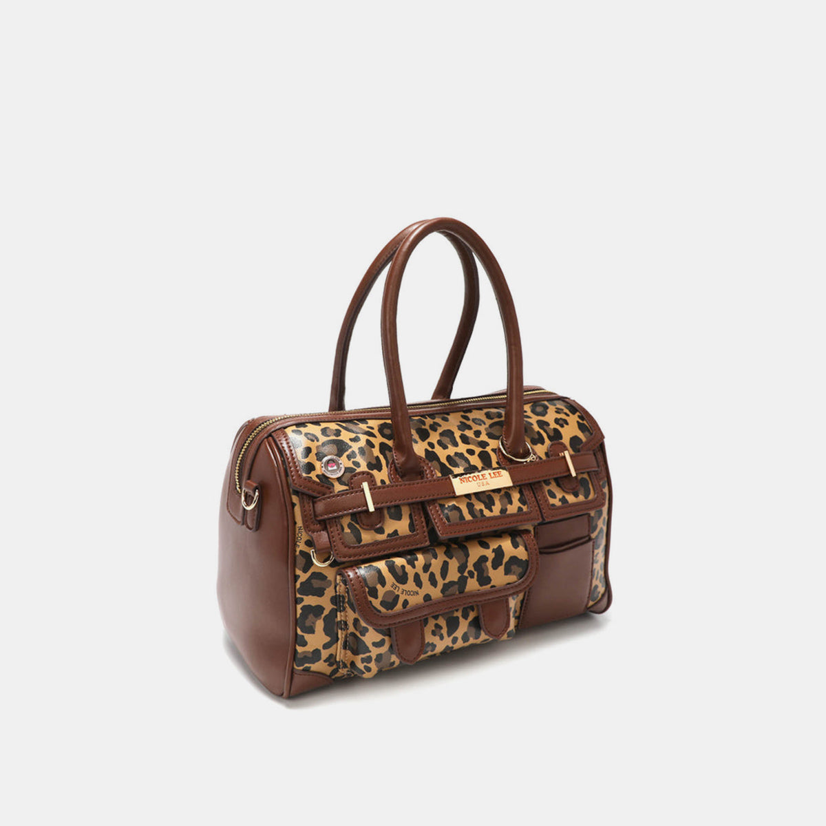 Nicole Lee USA Leopard Boston Bag-Teresa&#39;s Fashionista LLC