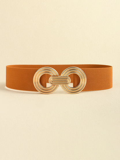 Geometric Buckle Elastic Wide Belt-Teresa&#39;s Fashionista LLC