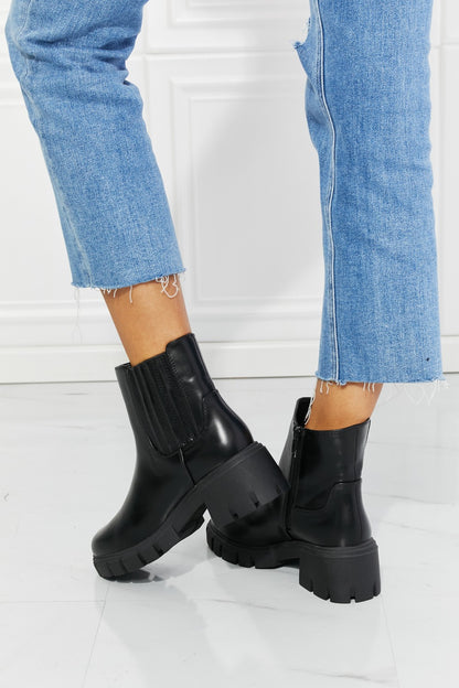 MMShoes What It Takes Lug Sole Chelsea Boots in Black-Teresa&#39;s Fashionista LLC